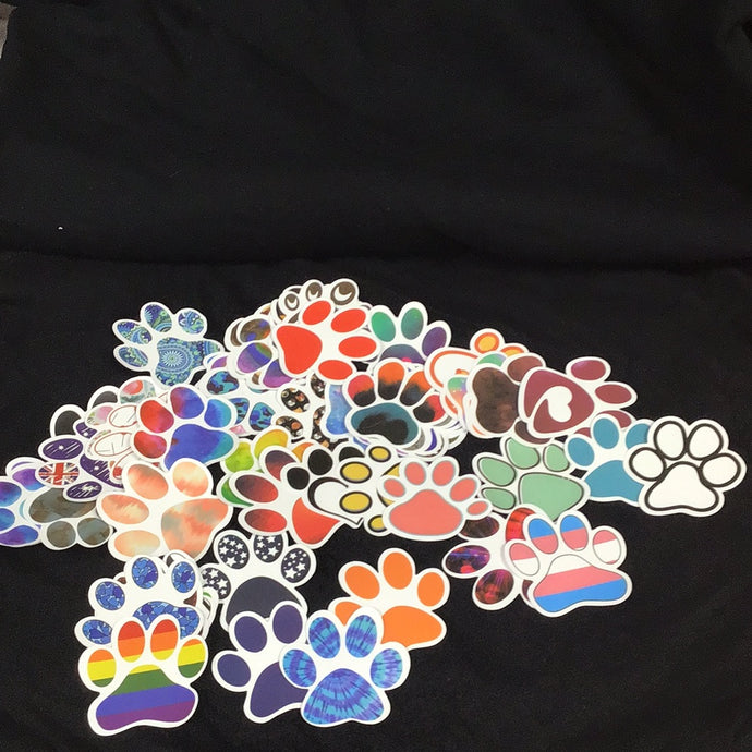 Paw print sticker