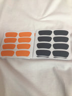 Eye black stickers. Orange/black