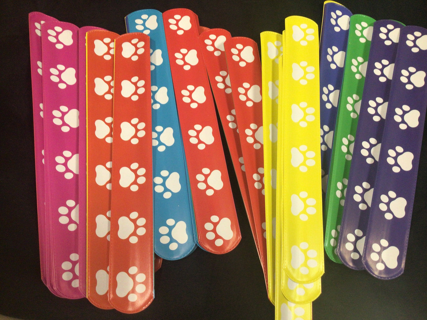Slap bracelets paw print