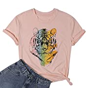 Tiger rainbow face t-shirt