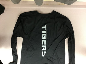 Adidas Adult Black long sleeve w/Tigers on back