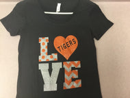 Adult Glitter Love Tigers T-shirt
