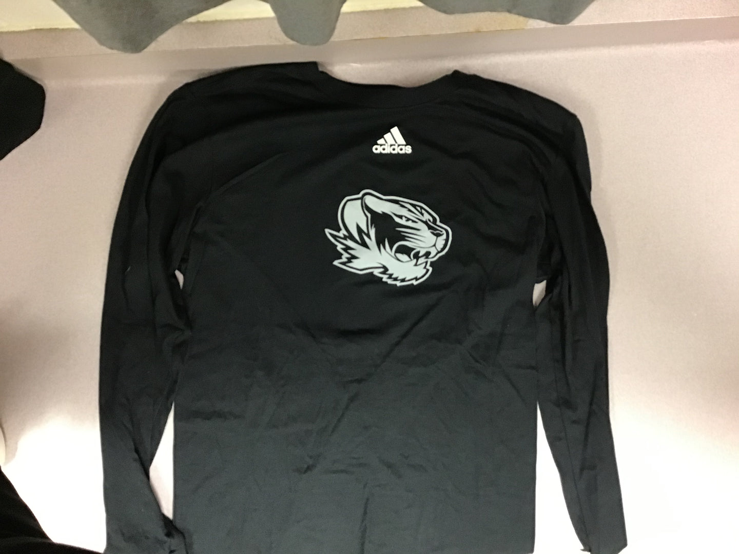 Adidas Adult Black long sleeve w/Tigers on back